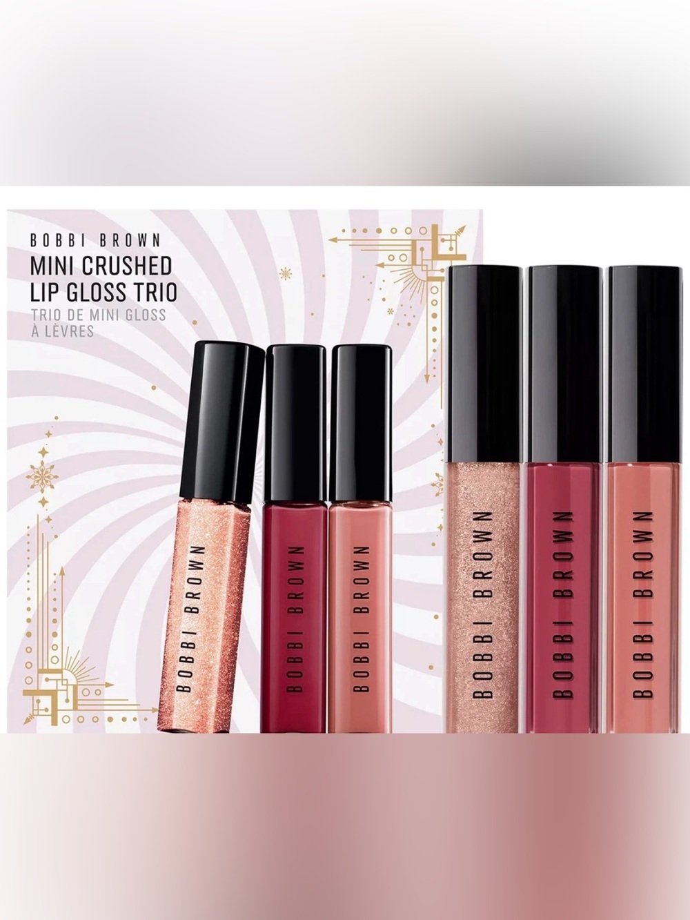 New Bobbi Brown Mini Crushed Oil-Infused Lip Gloss Gift Set Trio